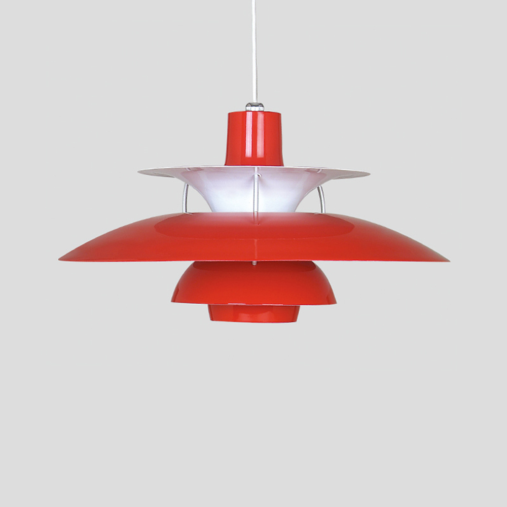 Pendant design lamp PH 5 by Louis Poulse (Red)