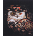 Алмазная мозаика на подрамнике с полным заполнением «МИР ЯРКИХ КРАСОК», сова, 40*50см