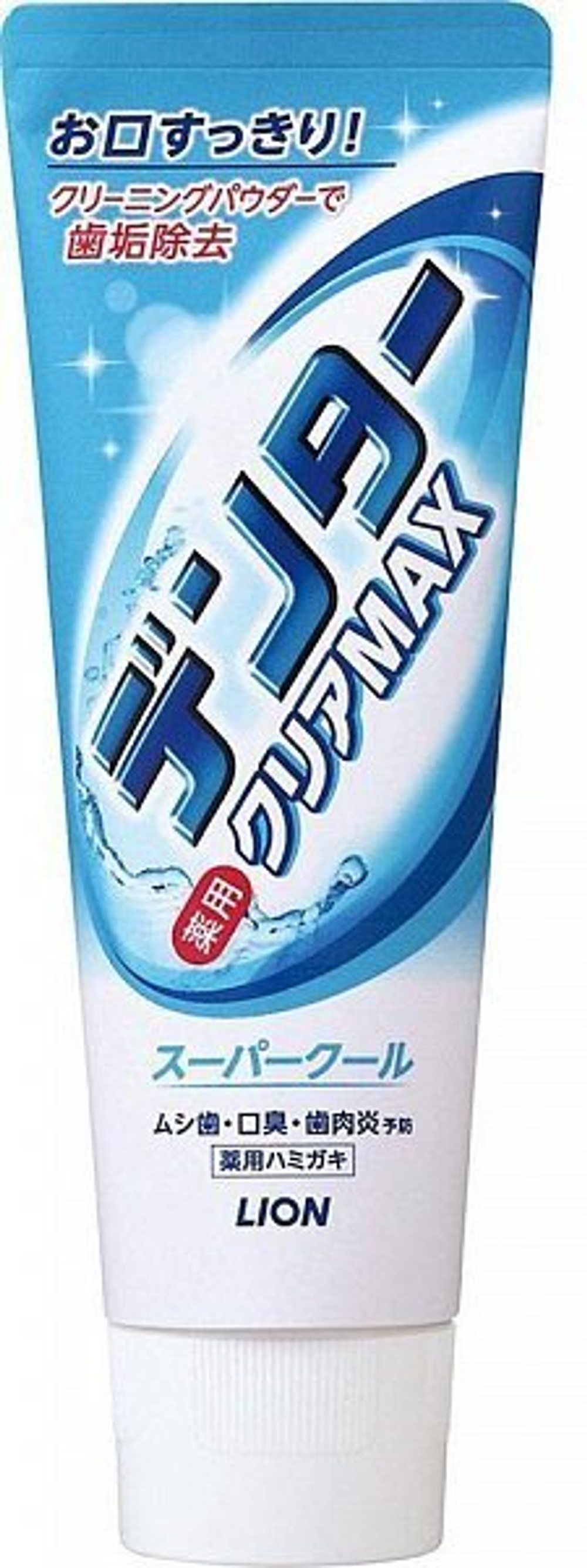 LION Зубная паста "Dentor Clear MAX Super Cool" для защиты от кариеса с микропудрой СУПЕРОХЛАЖДАЮЩАЯ туба 140г