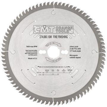 Диск пильный по дереву (250х30х3.2/2.2 мм; Z=80) CMT 274.080.10M