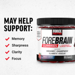 Force Factor, Жевательные мармеладки для переднего мозга, для поддержки памяти, ягодное ассорти, 60 жевательных таблеток