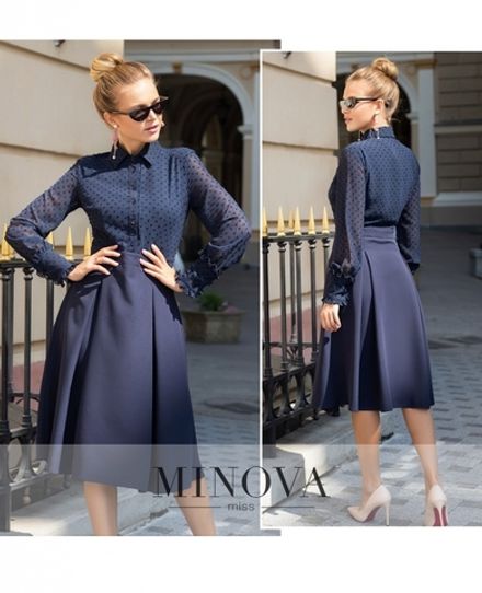 Платье 3103-темно-синий Minova Фото 1