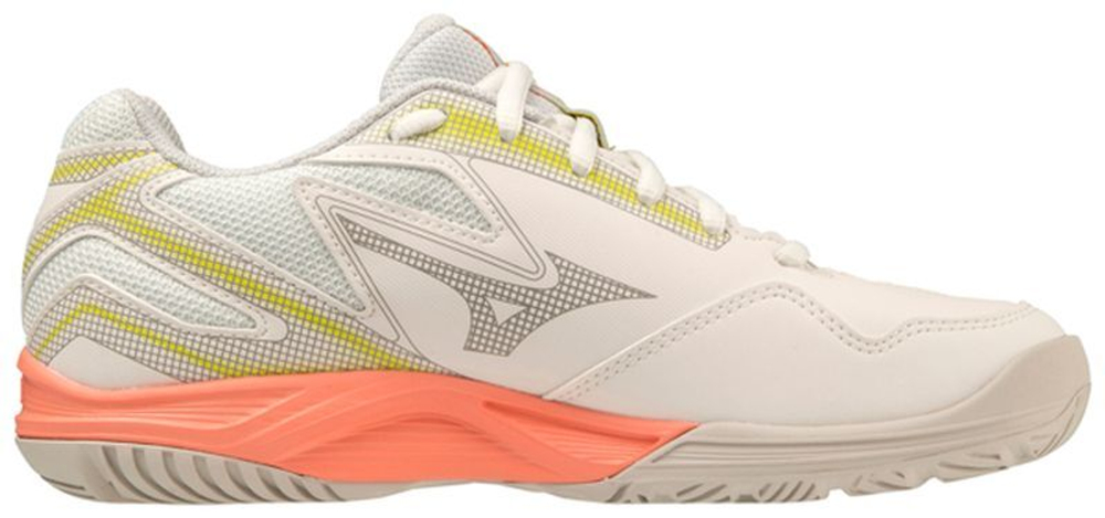 Женские теннисные кроссовки Mizuno Break Shot 4 AC - snow white/fusion coral/spring