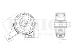 Опора двигателя передняя UNIO RMP-15057