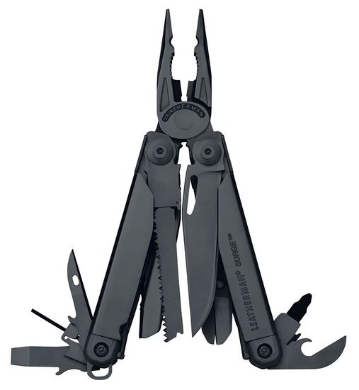Мультитул-инструмент Leatherman Мод. SURGE BLACK (21 инструмент)(11,5см)(335г.)(чехол: нейлон MOLLE-BLACK)