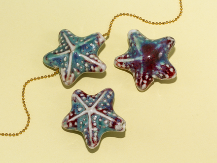 Бусина "Морская звезда" 35х36,5мм, керамика