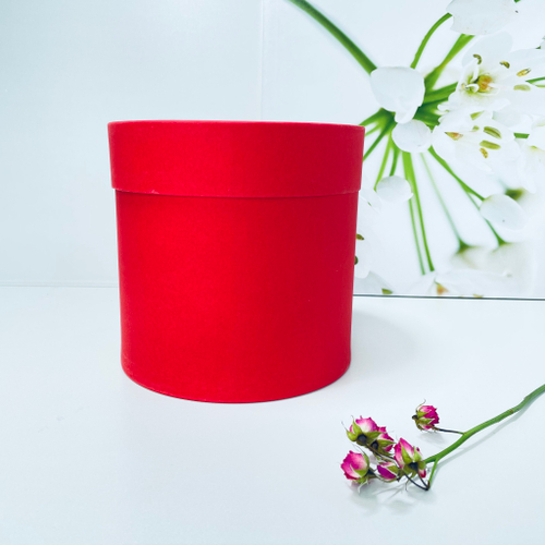 Коробка шляпная с крышкой Размер:21*21см Красная