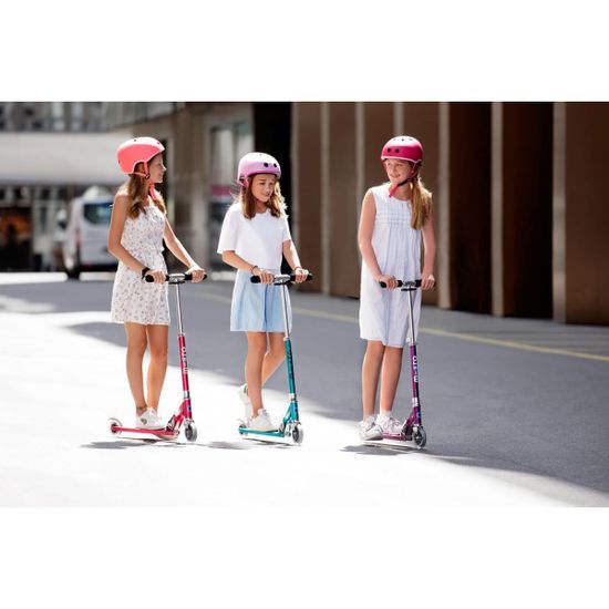 Самокат Micro Sprite LED Petrol stripe (зеленый)