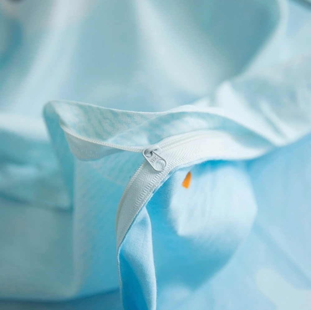 Постельное белье 1.5 Полуторка Сатин Детское Собачка на кораблике