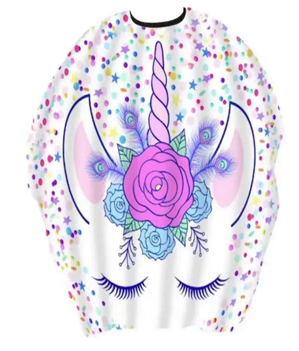 Пеньюар парикмахерский детский «Barber KIDS», единорожек, 140*100см