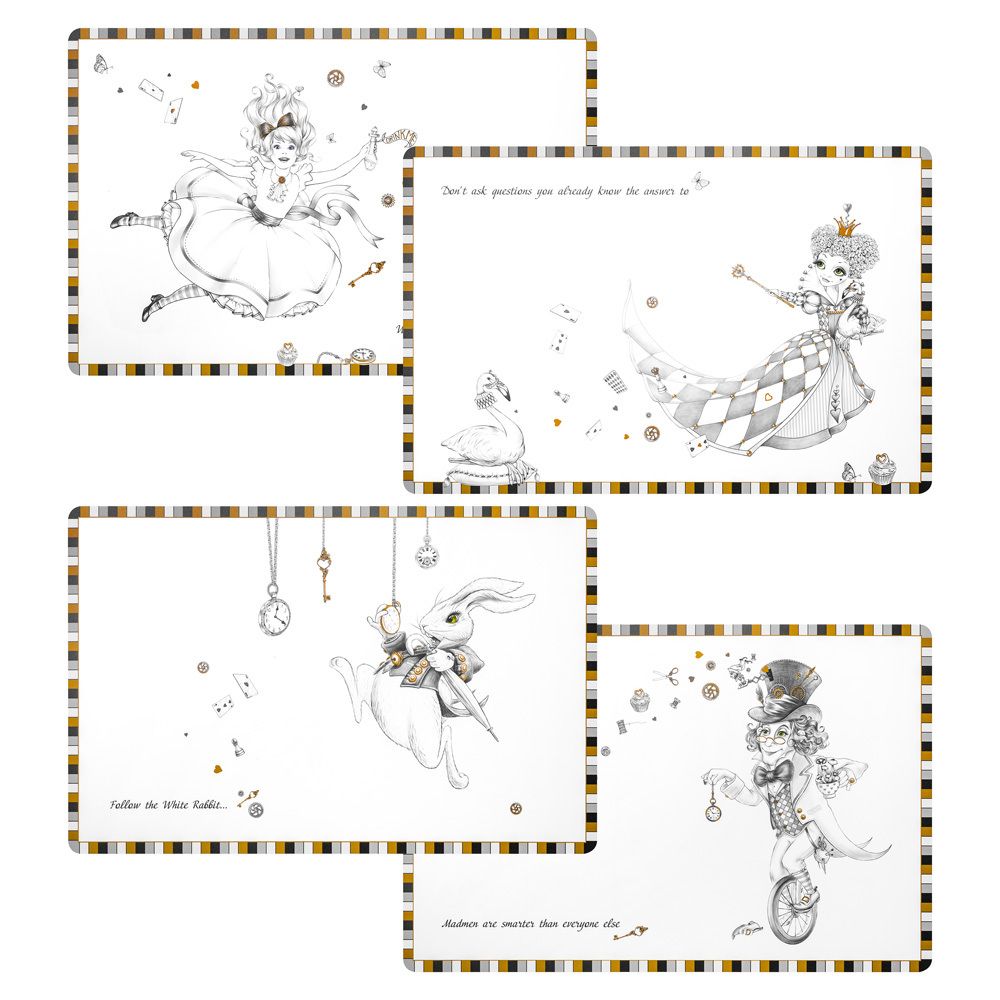 НАБОР ПОДСТАНОВОЧНЫХ САЛФЕТОК "WONDERLAND" ИЗ 4 ШТ,, 45Х30 СМ