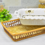 Блюдо для запекания 37*23*8см 1,9л прямоугольное в корзинке