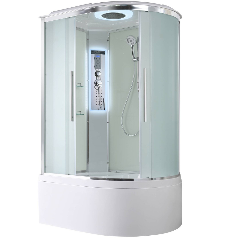 Душевая кабина AvaCan (АваКан) EM5811LLED с высоким поддоном, с ГМ, с электрикой и LED освещением, 110х80х220