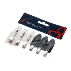 Зажим "Лепесток" Dewal CL2603white/black, 6 см, 6 шт/уп