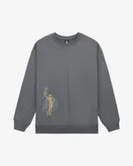 Толстовка Яндекс «Культурный код Москвы» Девушка с веслом серая