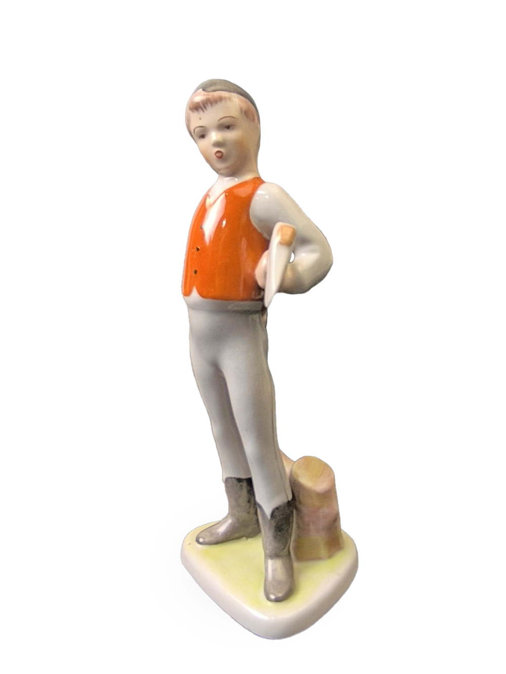 Фарфоровая статуэтка "Мальчик дровосек" Hollohaza