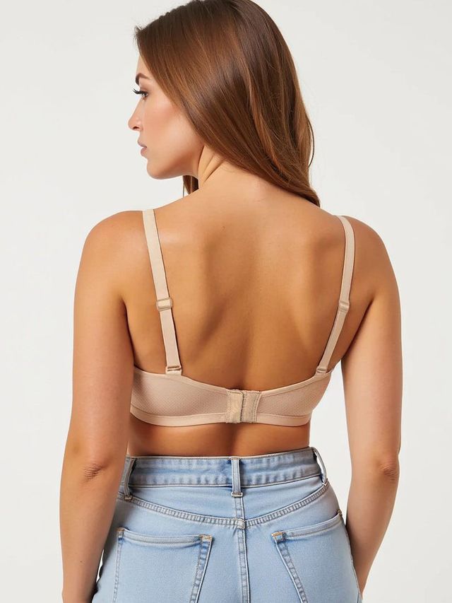 Бюстгальтер из сетки Бежевый