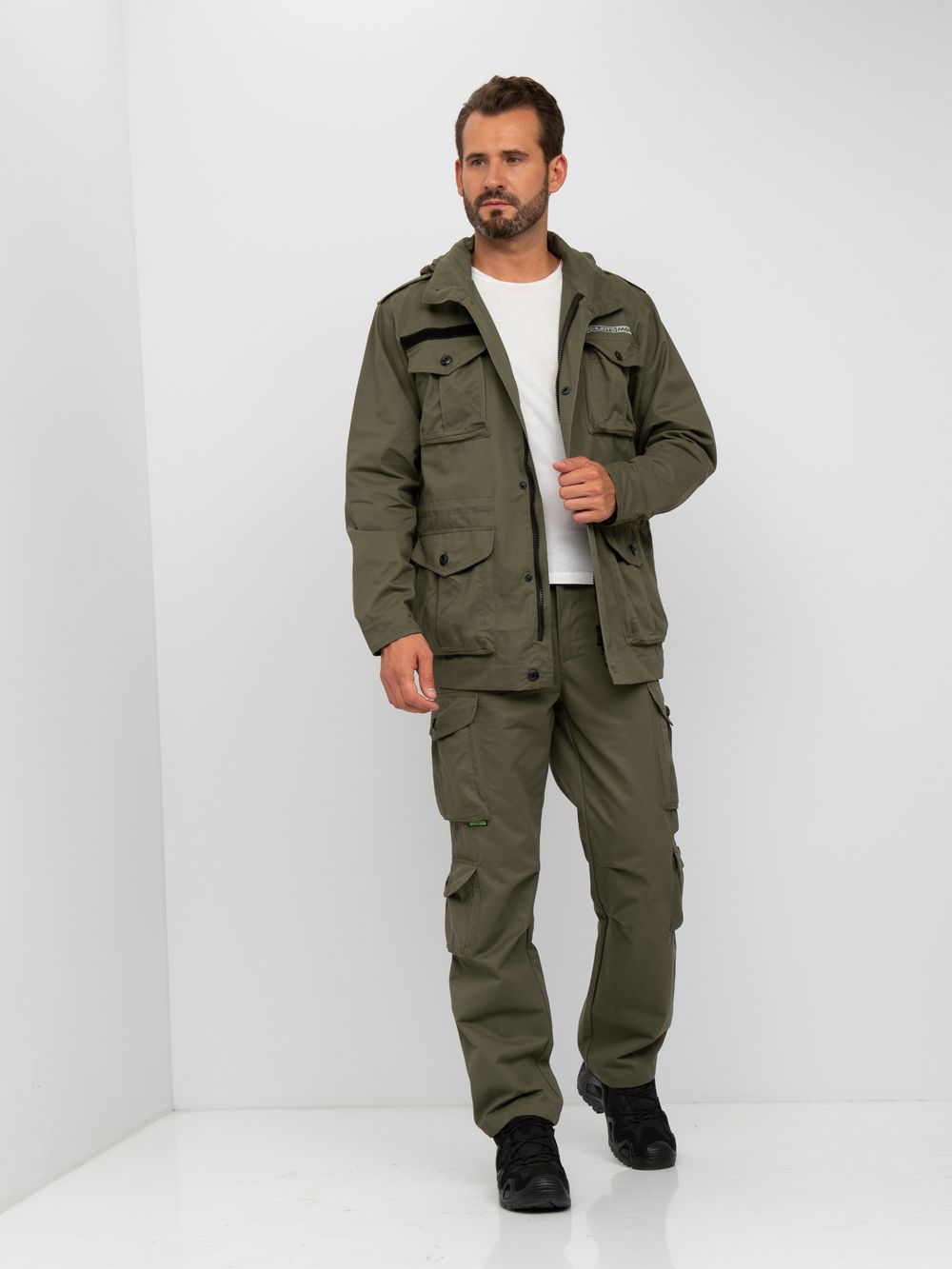 Костюм летний Крафт ткань Cotton цвет Хаки