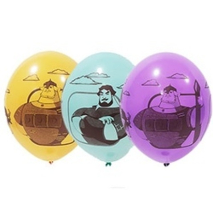 Шар (14"/36 см) Три Богатыря, Шелкография пастель 25 шт.