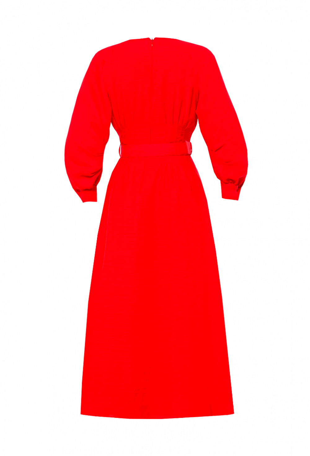 Платье из хлопка приталенного силуэта красное 14-01-22 SS