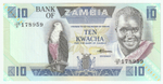 Zambia, 10 Kwacha, 1980 - 1988, UNC