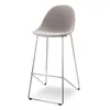 Барный стул Vid Soft 75 см, серый, ножки хром