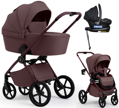 Коляска 4 в 1 Sweet Baby SBL Elegante Pro + автокресло Elegante Plus с базой i-Size ISOFIX DK780 Mokka