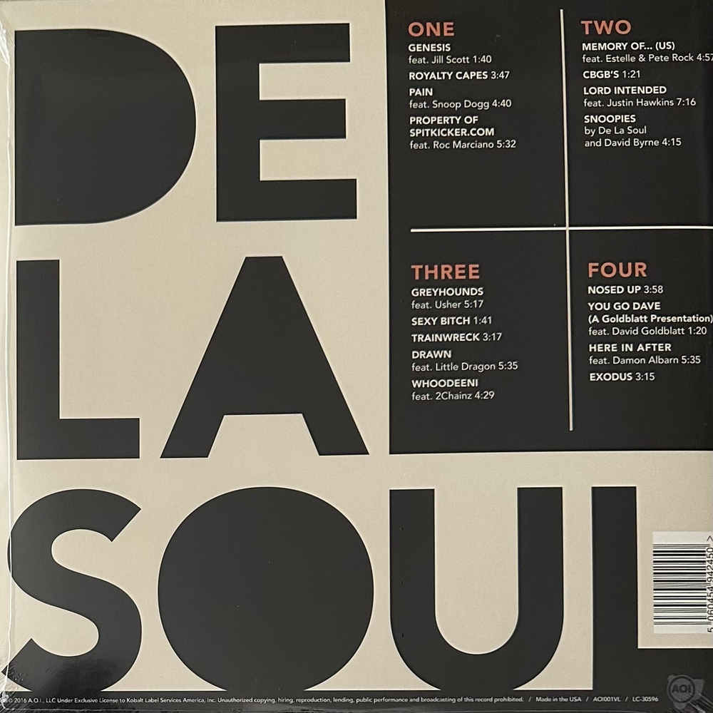 De La Soul - And The Anonymous Nobody 2LP (США 2016г.)