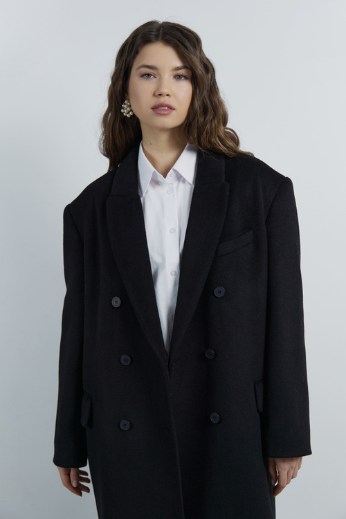 Пальто мужского кроя утепленное