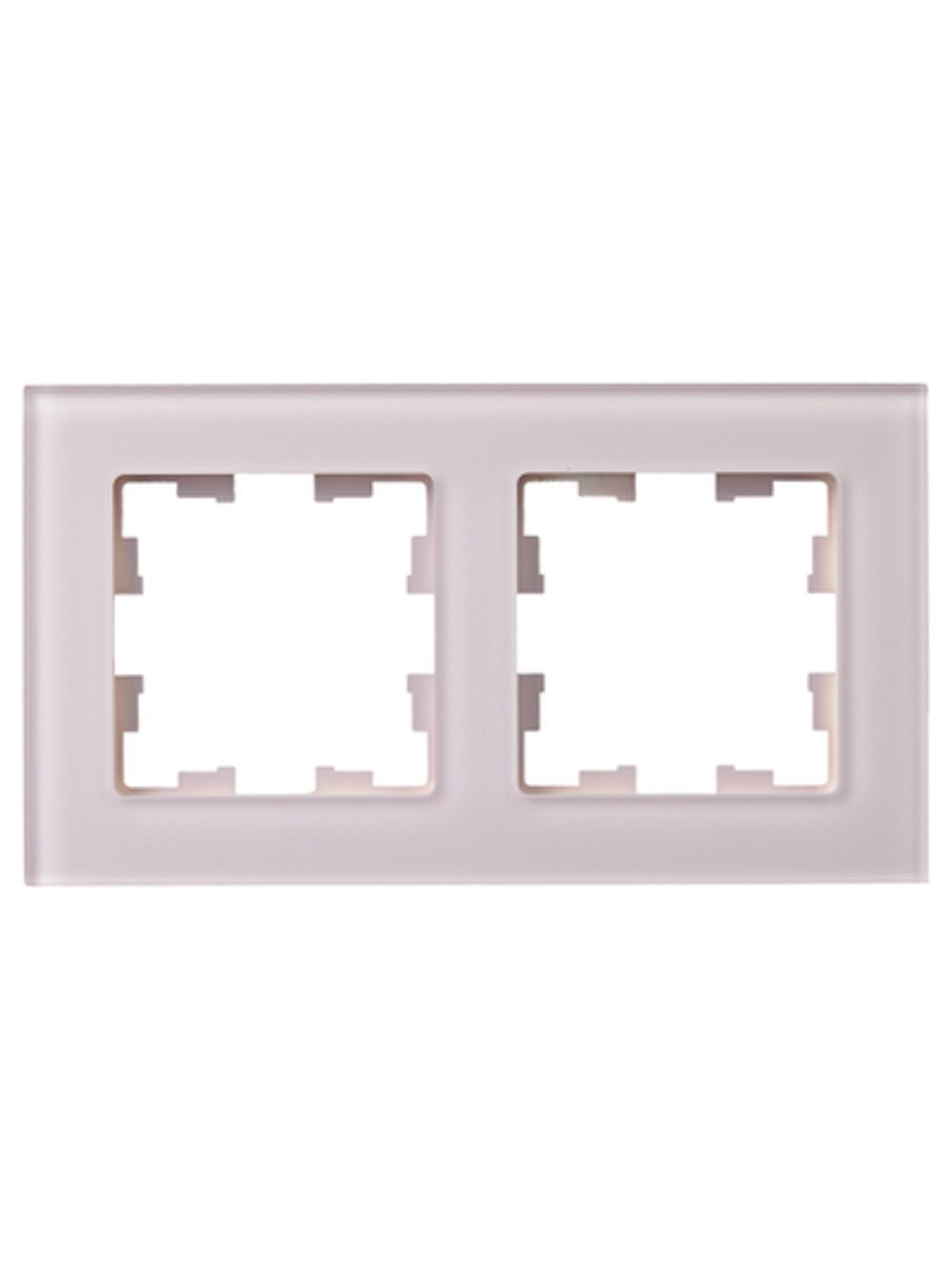BRITE Рамка 2-местная РУ-2-2-Бр стекло розовый матовый IEK