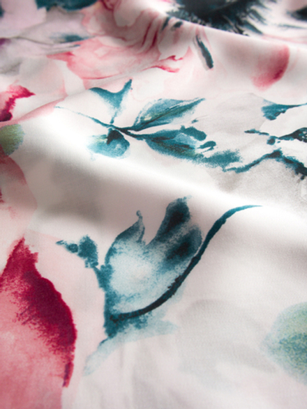 PLACIDITY Комплект постельного белья, сатин белый с узором