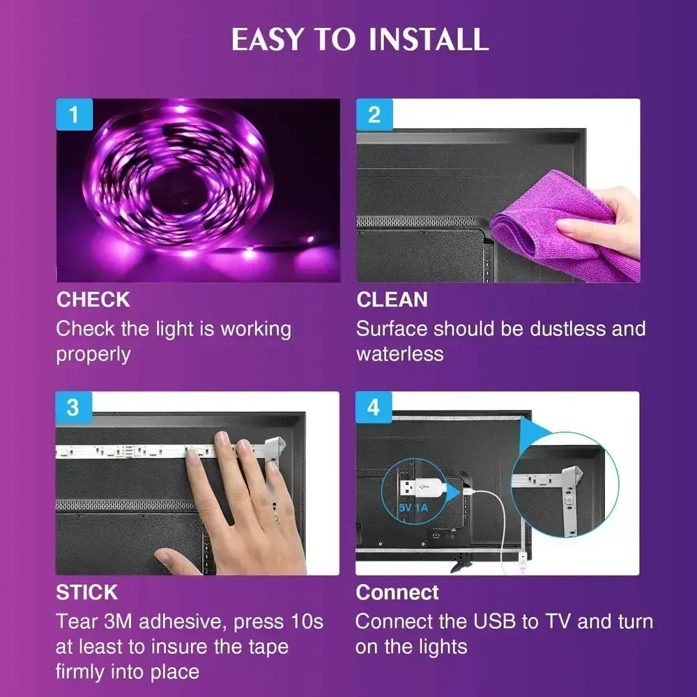 Светодиодная лента 5 Вт, IP25, Холодный белый, 1 шт