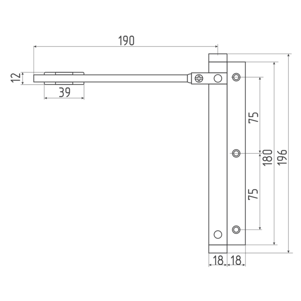 ДОВОДЧИК ДВЕРНОЙ НОРА-М 102 (ДО 30КГ) (СЕРЕБРО)