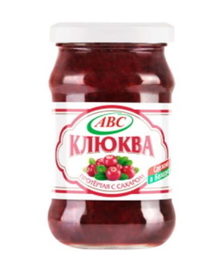 Клюква протертая с сахаром 300г. АВС