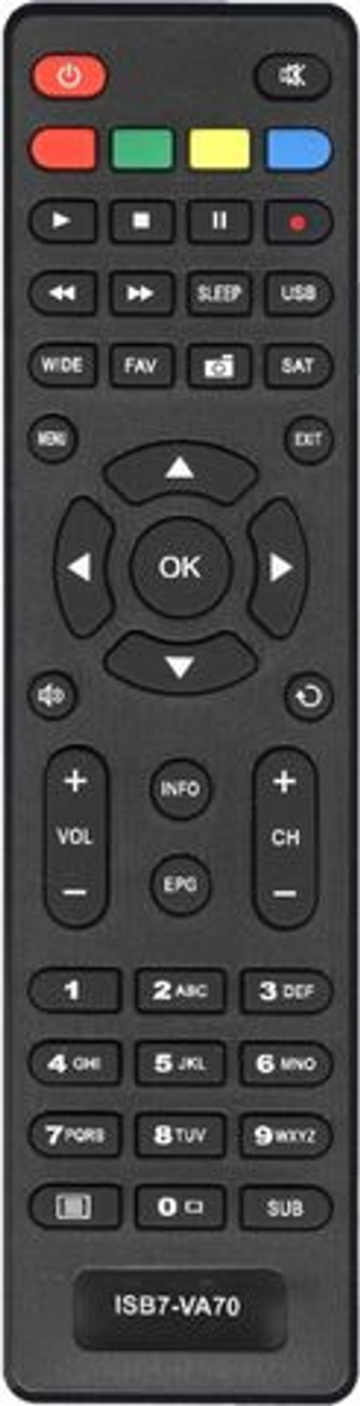 Пульт для DVB-T2 ресивера НТВ+ Opentech ISB7-VA70