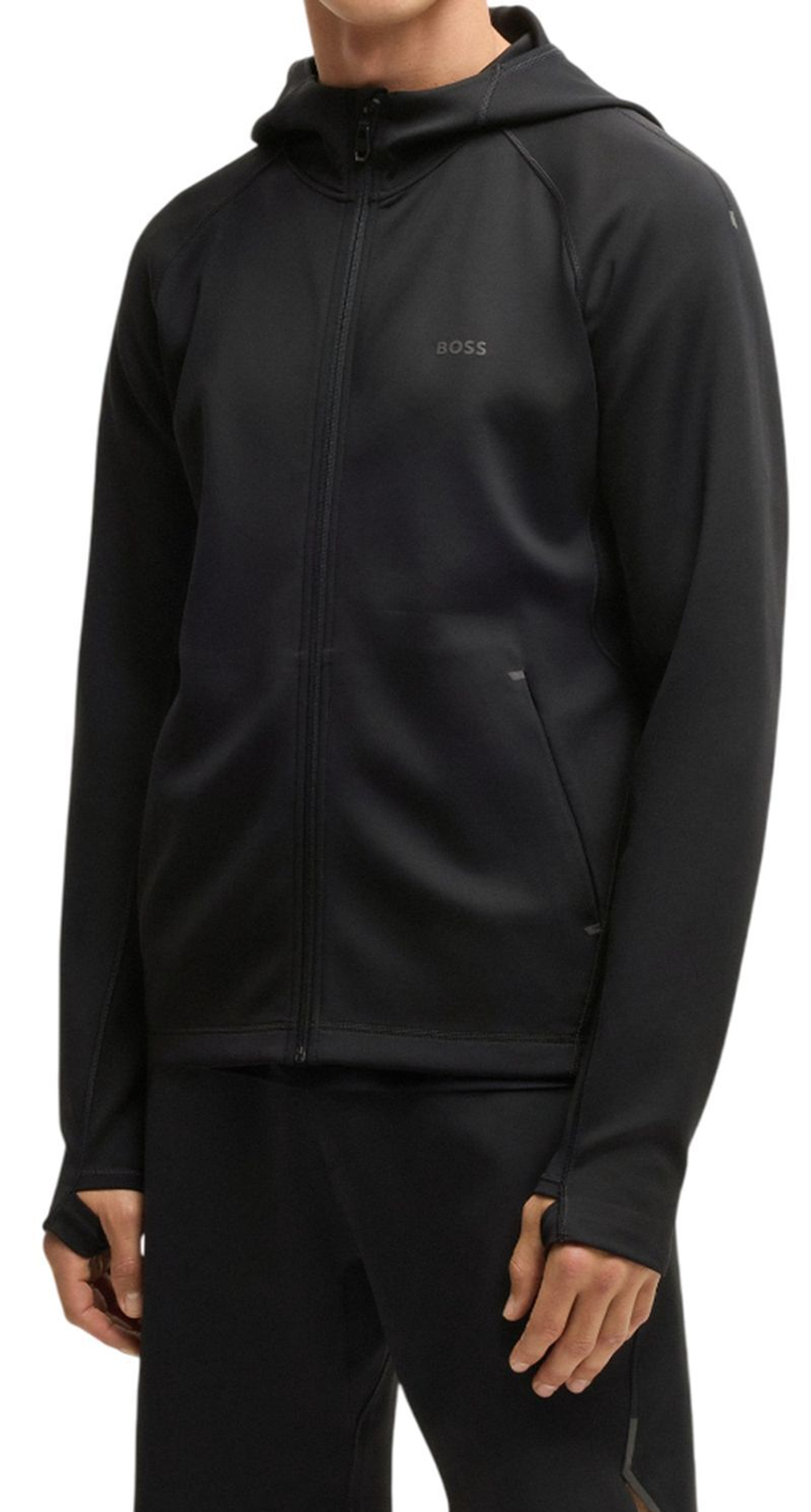 Мужская теннисная кофта BOSS Sicon Active - черный