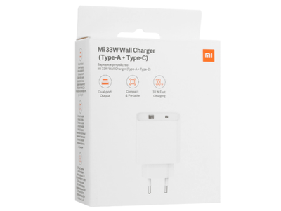 Сетевое зарядное устройство Xiaomi 33W (Type-A+Type-C) (AD332EU) (BHR4996GL) RUS