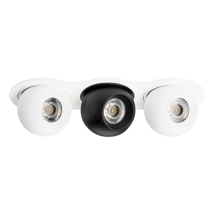 i636627262 Светильник INTERO LED 9W*3 850LM*3 24G БЕЛЫЙ/ЧЕРНЫЙ 3000K (217636+217062+217072+217062)