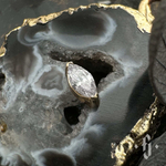 Накрутка "One Marquise" - Желтое золото - White CZ