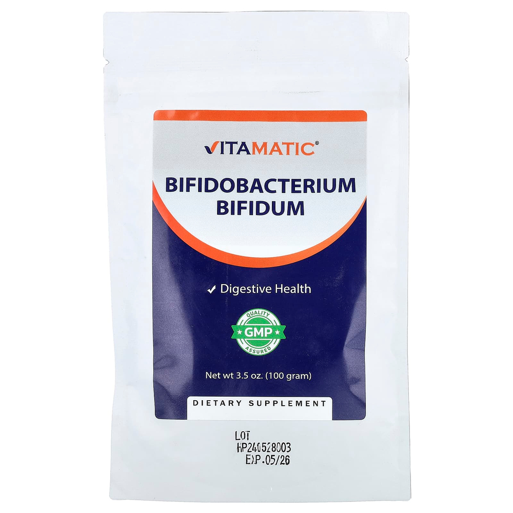 Vitamatic, бифидобактерии бифидум (Bifidobacterium bifidum), 100 г (3,5 унции)