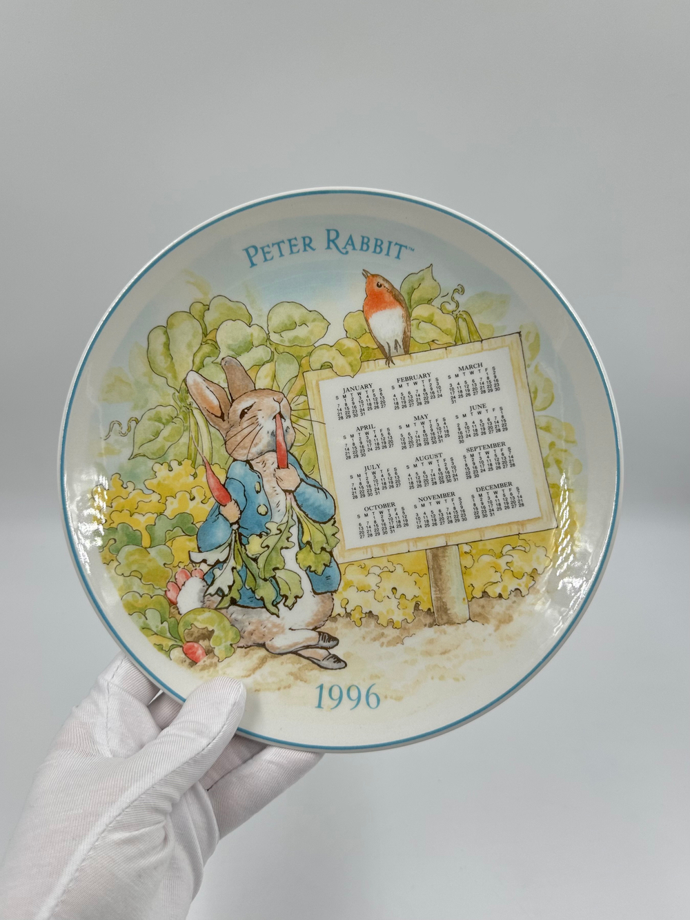 Тарелка Календарь 1996 год Peter Rabbit Wedgwood