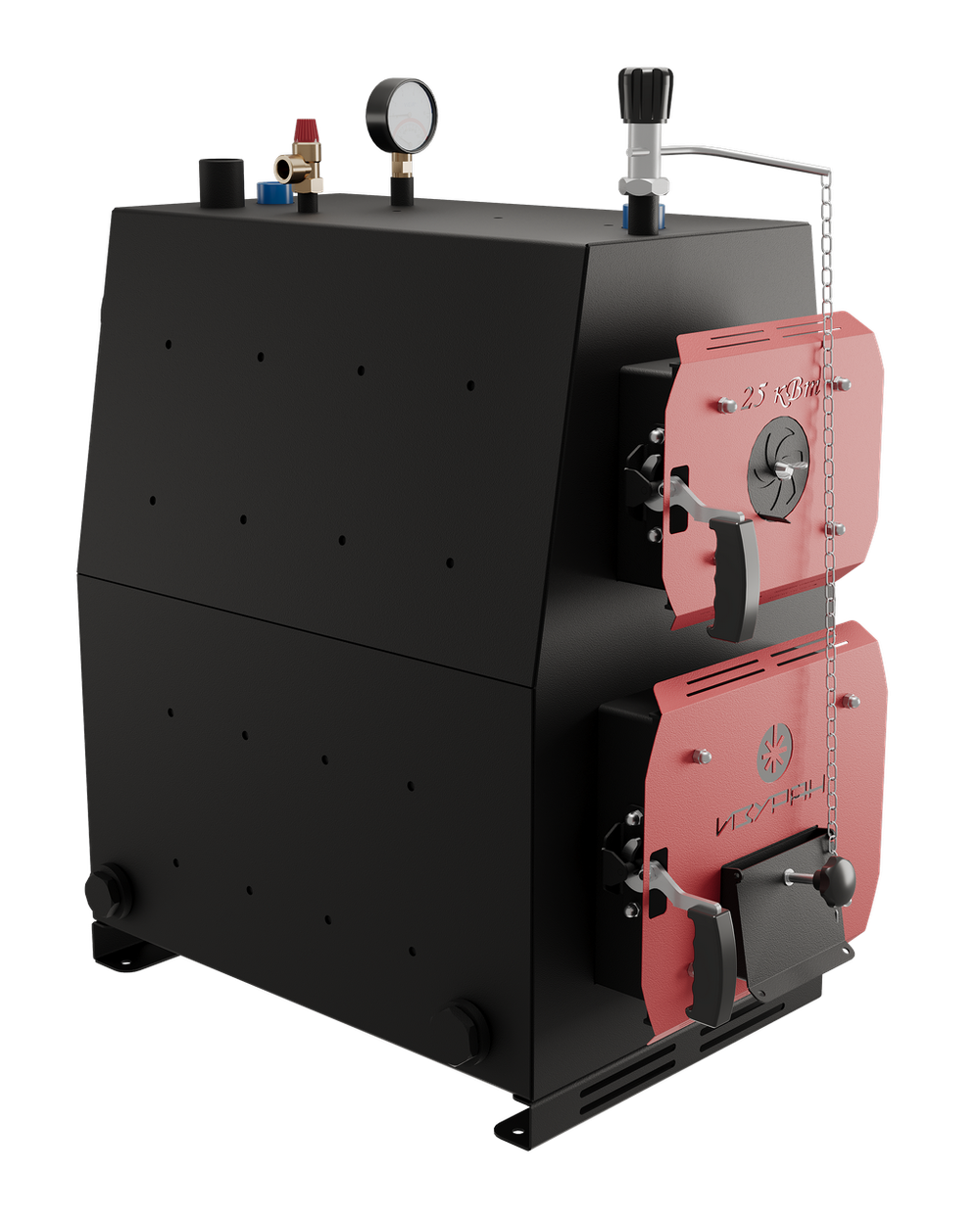 Твердотопливный котел длительного горения Изуран-80 на 80 кВт. Отапливаемое помещение до 2160 куб.м. Производитель - Изуран