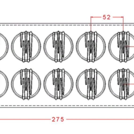 619 | Форма для шоколадных изделий (275*135 мм)