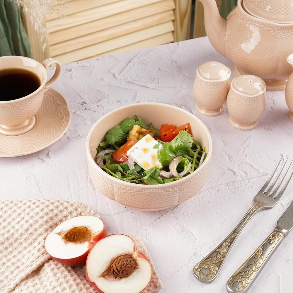 Салатник 800 мл d 14,6 см h7 см Aristocrat Peach Tea Stackable Noble [6]