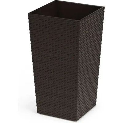 Кашпо напольное Ротанг 285х515мм (со вставкой)(мокко) (комплект 5 шт)