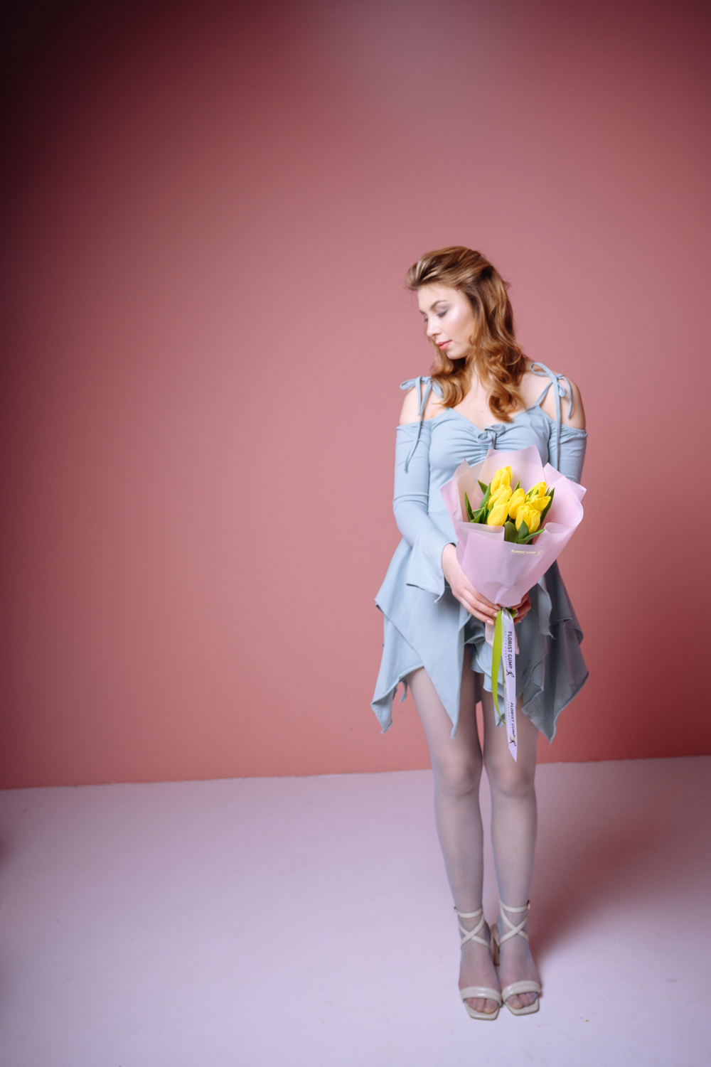 Букет моно тюльпаны