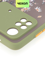 Чехол BROSCORP для Poco M4 Pro оптом (арт. XM-PM4PRO(4G)-ST-TPU-KHAKI-PRINT)