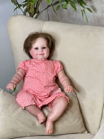 Кукла Реборн мягконабивная 60см в пакете (FA-604)