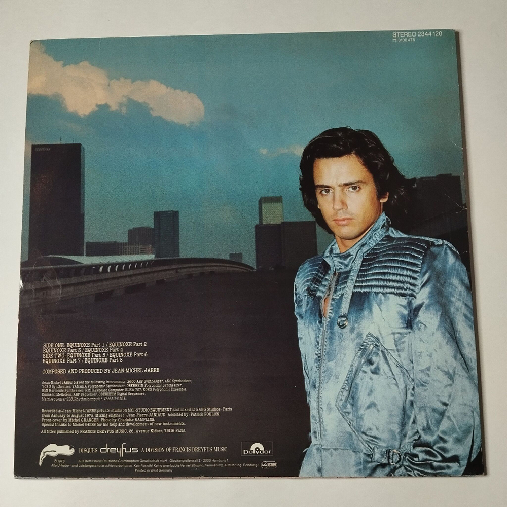 Винтажная виниловая пластинка LP Jean Michel Jarre Equinoxe (Germany 1978) Polydor