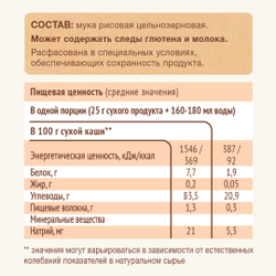 Каша безмолочная рисовая Nutrilak Procereals 200г с 4 месяцев